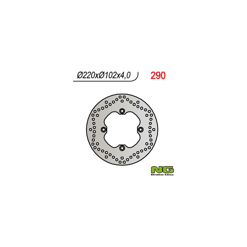 NG TARCZA HAMULCOWA TYŁ APRILIA RS 50 (99-05), TUONO 50`03-07 (220X102X4) (5X8,5MM)